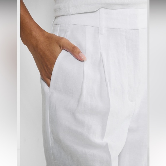 Wilfred by Artizia the Effortless Pant 10 CruiseLinen Lyocell White Chic Classic - Picture 4 of 16